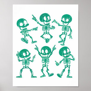 Tanzskelette Tanz Challenge Girl Boys Kinder H Poster