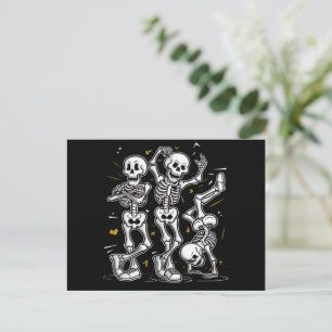 Tanzskelette TanzChallenge Halloween Postkarte