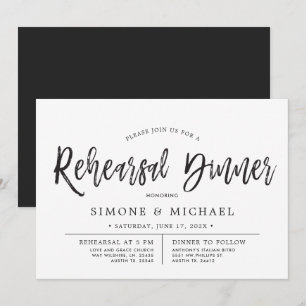 Tanzskript   Minimales Probe Dinner Einladung