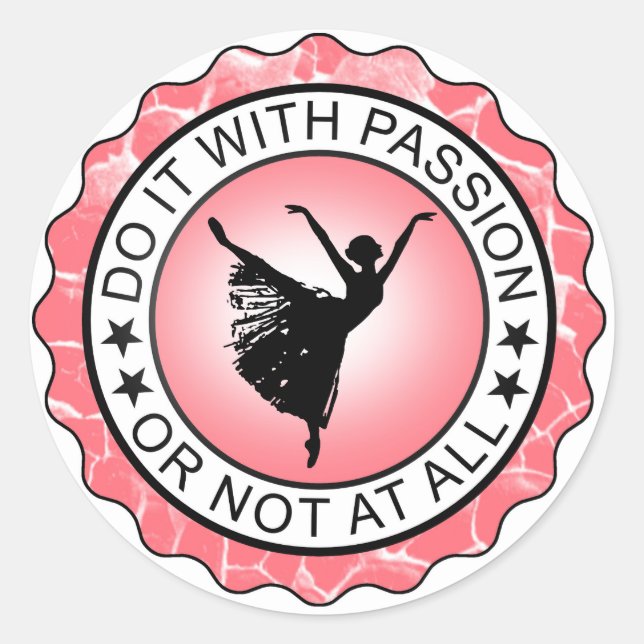 TANZSTICKER RUNDER AUFKLEBER (Vorderseite)