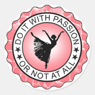 TANZSTICKER RUNDER AUFKLEBER