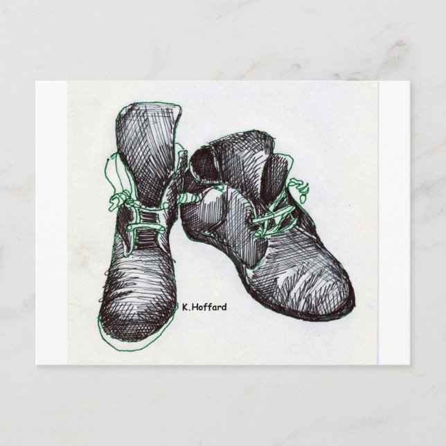 Tanzstiefel Postkarte (Vorderseite)