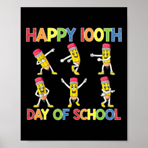 Tanzstifte 100. Schulmädchentag Jungen Kind Poster