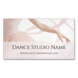 Tanzstudio Balletttänzer Pastellrosa Webseite Magnetische Visitenkarte