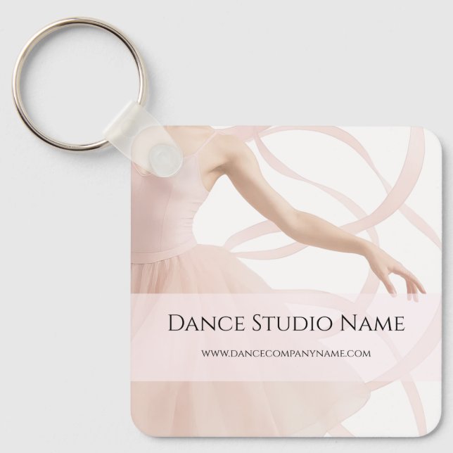 Tanzstudio Soft Pink Schlüsselanhänger (Vorderseite)
