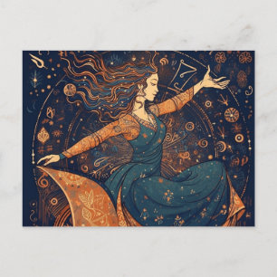 Tanzstuhl Frau Postkarte