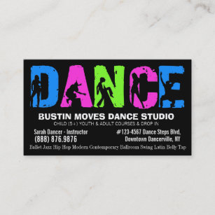 Tanzstunden-oder Tanz-Studio Visitenkarte