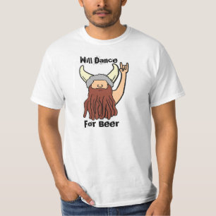 Tanzt für Bierfelsen auf lustigem T-Shirt