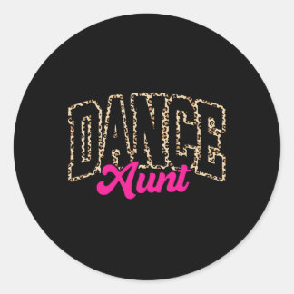 Tanztante Leopard Tanztanzende Tante La Lanchetta Runder Aufkleber