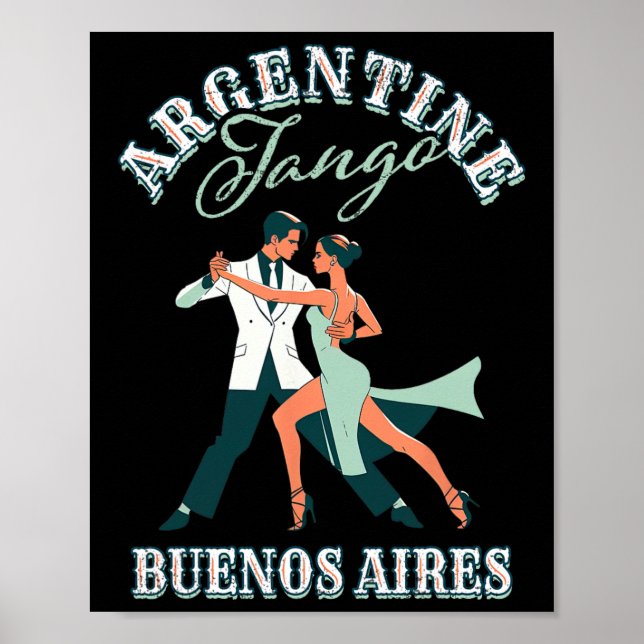 Tanztänzer Darstellend argentinisch Tango Buenos A Poster (Vorne)