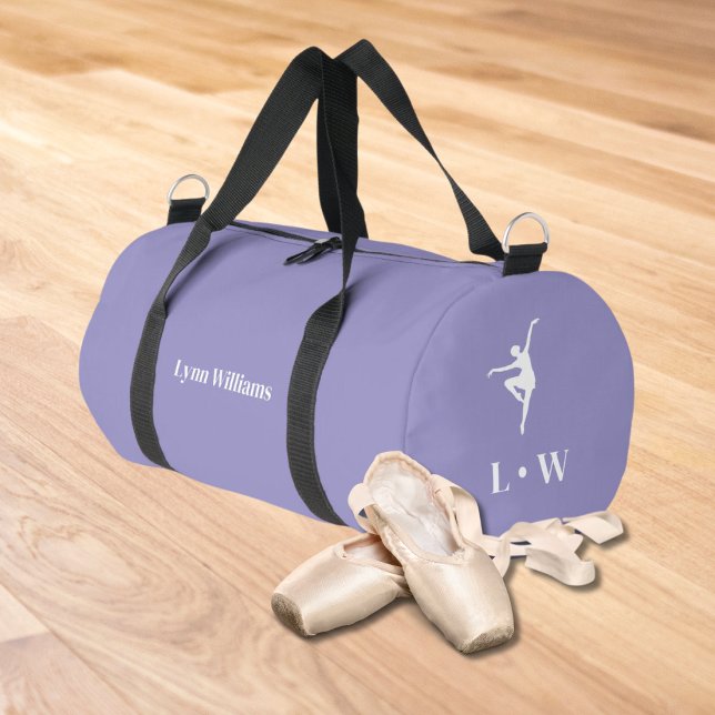 Tanztasche | Lila Initialnamen Duffle Bag (Girls Dance Bags)