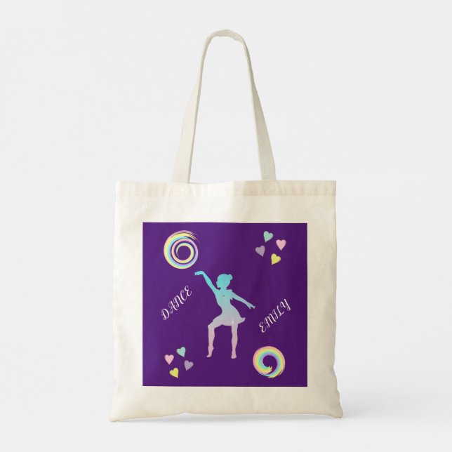 Tanztasche mit Herz & Wirbel. Tragetasche (Rückseite)