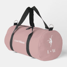 Tanztasche | Rosa Initialen Name Duffle Bag