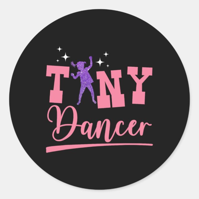Tanztrainer Niedlich Dance Kids Dancing Workout Pr Runder Aufkleber (Vorderseite)