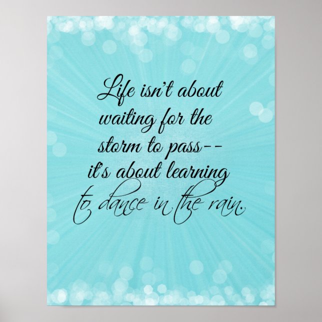 Tanztraining im Regen Poster (Vorne)