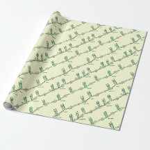 Tanzunterricht Geschenkpapier (Gelb)