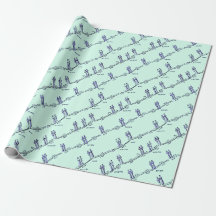 Tanzunterricht Geschenkpapier (Grün)