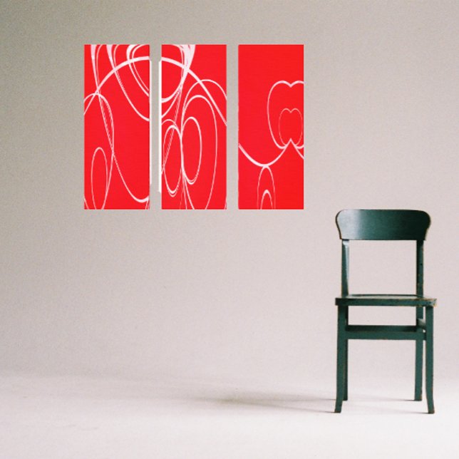 Tanzzirkel in rot-weißer Leinwand (Von Creator hochgeladen)