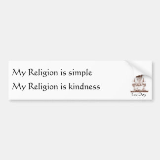 Tao-Hund meine Religion ist einfach, Autoaufkleber