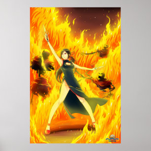 TAOFEWA - Gabija Wellen des Feuer-Plakats Poster