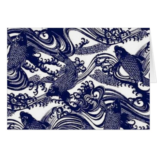 Taoismus Yin Yang Blue Japanisch Tattoo Koi Fisch (Vorderseite (Horizontal))