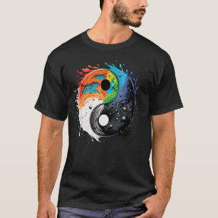 Taoismus Yin Yang Splash über Zen Taijitu Yin T-Shirt