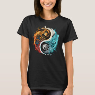 Taoismus Yin Yang Splash über Zen Taijitu Yin T-Shirt