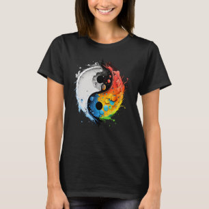 Taoismus Yin Yang Splash über Zen Taijitu Yin T-Shirt