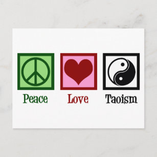 Taoist Peace Liebe Taoismus Yin Yang Postkarte