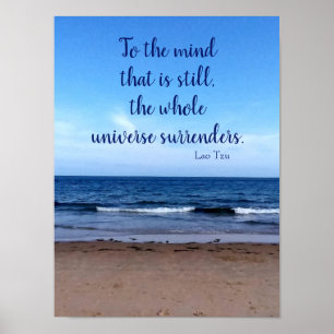 Taoist Quote Beach Foto Poster