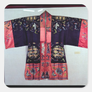 Taoist Robe mit Tai Chi Yin und Yang Quadratischer Aufkleber