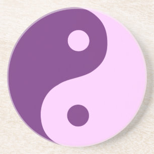 Taoistisches Yin-Yang-Symbol in Lila Untersetzer