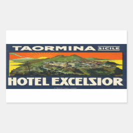 Taorimina Sicily Hotel Excelsior Rechteckiger Aufkleber