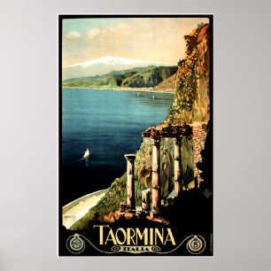 TAORMINA ITALIA Sizilien Vintag Italien Reisen Poster