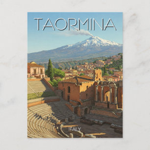 Taormina Italien Monte Etna Postkarte