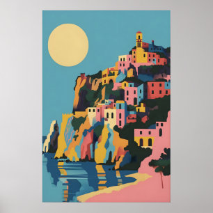Taormina Poster - Italienischer Wandkunst Druck - 