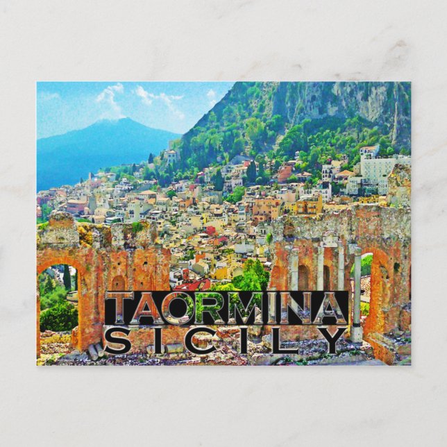 Taormina Postkarte (Vorderseite)