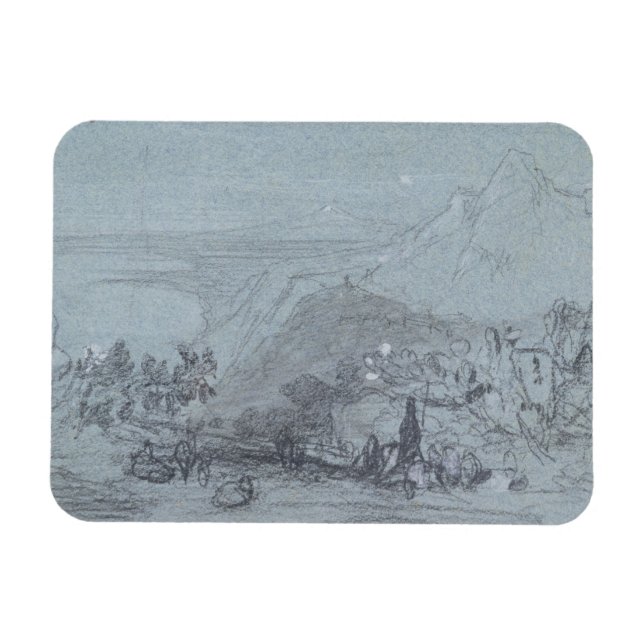 Taormina, von "Ansichten von Sizilien" (Kreide & G Magnet (Horizontal)