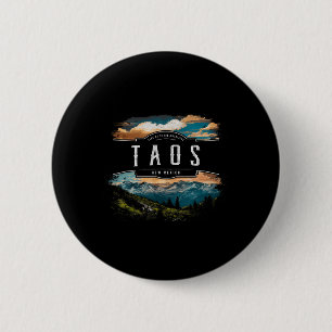 Taos Berge New Mexico Wandern Im Freien Vintage  Button
