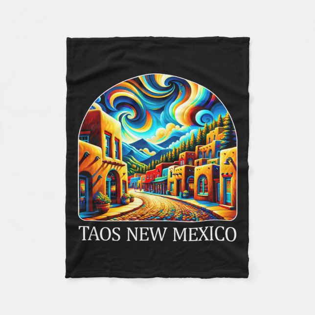 Taos New Mexico - Expressionism Art -  Fleecedecke (Vorderseite)