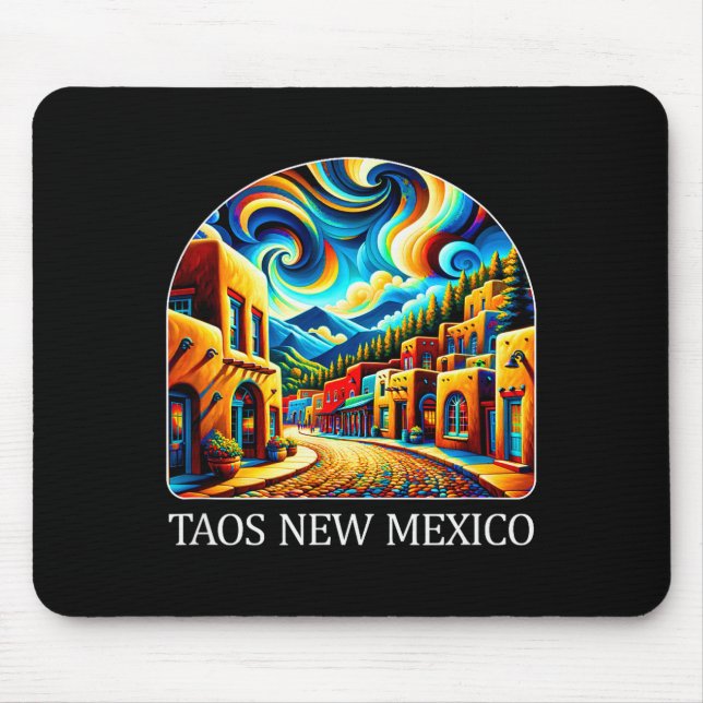 Taos New Mexico - Expressionism Art -  Mousepad (Vorne)