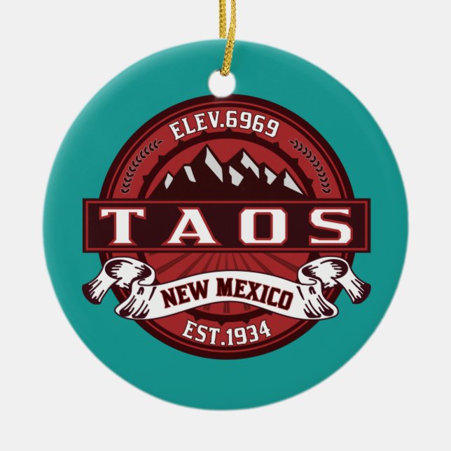 Taos New Mexico ist 1934 Christmas Ornament (Vorne)