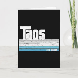 Taos New Mexico Nm Retro Vintage Skifahren Wandern Karte