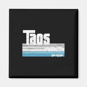 Taos New Mexico Nm Retro Vintage Skifahren Wandern Magnet