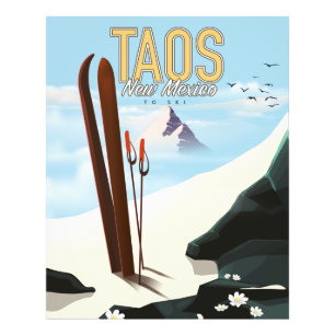 Taos New Mexico Skiposter Fotodruck