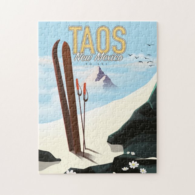 Taos New Mexico Skipposter Puzzle (Vertikal)