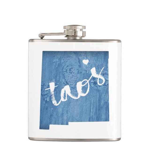 Taos New Mexico Wood Grain Flachmann (Vorderseite)