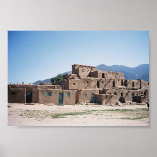 Taos Pueblo in New Mexico Poster