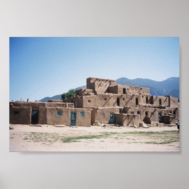 Taos Pueblo in New Mexico Poster (Vorne)