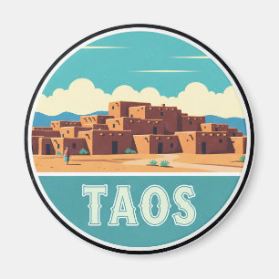 Taos Pueblo New Mexico Wassercolor Magnet